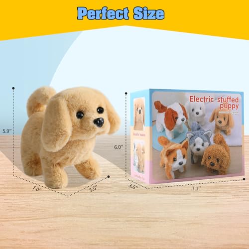 Interactive Plush Golden Retriever Toy for Kids