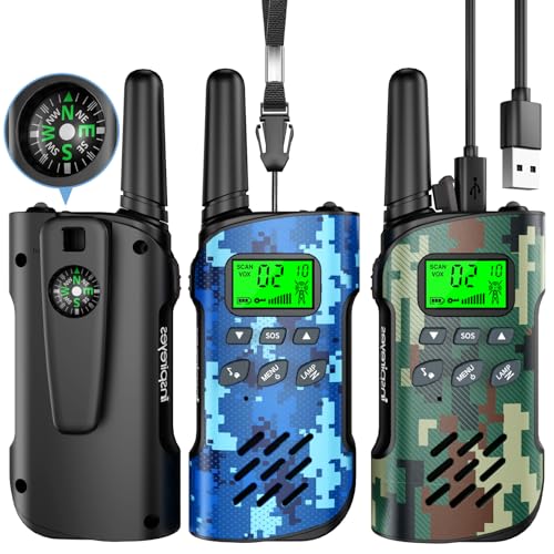 Kids Rechargeable Walkie Talkies, Long Range, Outdoor Toy