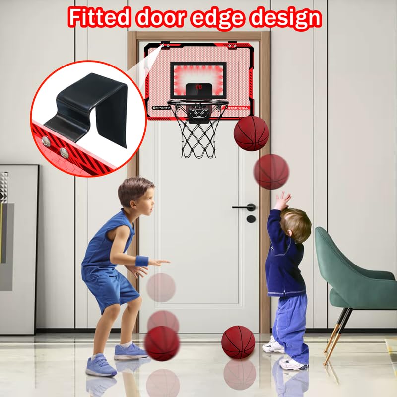 Indoor Basketball Hoop with LED Lights and Balls