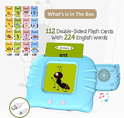 Interactive Talking Flash Cards for Kids - 112 Cards