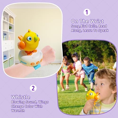 QOGELY Talking Bird Toddler Toy, Interactive Musical Pet