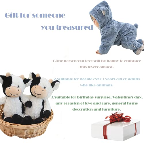 Cuddly 11.8" Cow Plush Stuffed Animal Toy