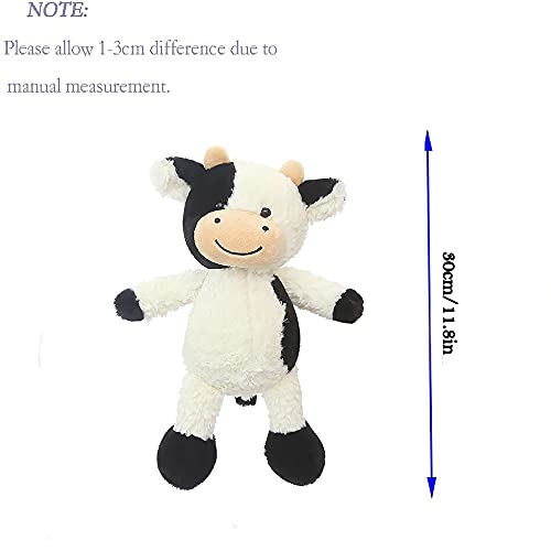 Cuddly 11.8" Cow Plush Stuffed Animal Toy