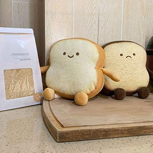 Funny Toast Bread Plush Toy Pillow - Golden