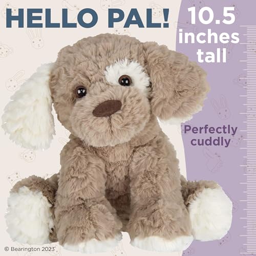 Adorable Beige and Brown 10.5 Inch Plush Puppy