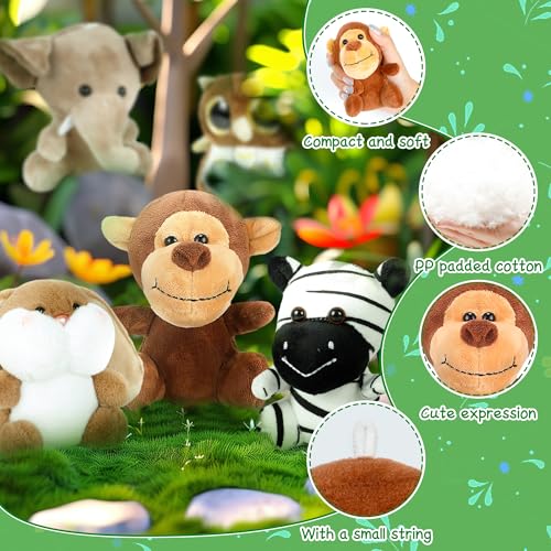 Mini Stuffed Forest Animals - 12 Pack Plush