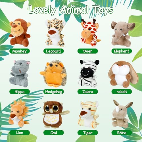 Mini Stuffed Forest Animals - 12 Pack Plush