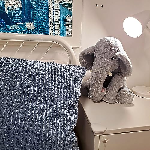 WEIGEDU 13" Gray Elephant Plush Toy for Kids
