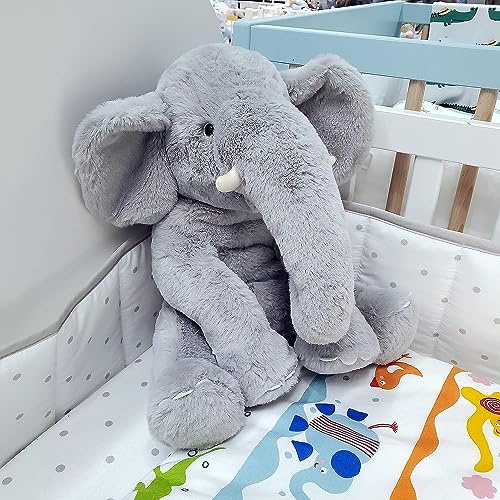 WEIGEDU 13" Gray Elephant Plush Toy for Kids