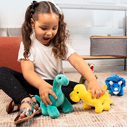 Prextex 4-Pack Plush Dinosaur Stuffed Animals