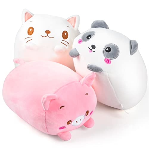 Panda Pig Cat Plush Toy Set - Cuddly Pillows