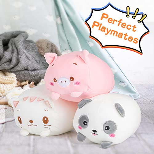 Panda Pig Cat Plush Toy Set - Cuddly Pillows