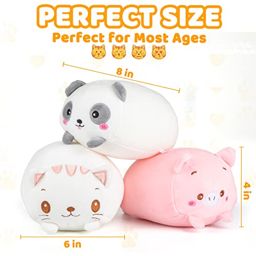 Panda Pig Cat Plush Toy Set - Cuddly Pillows
