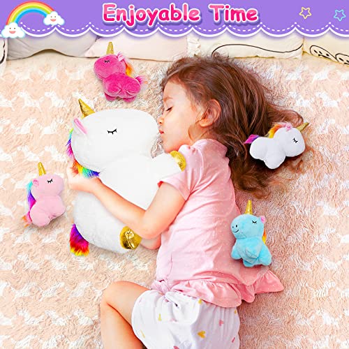 Unicorn Mommy Plush Toy Set with Baby Unicorns