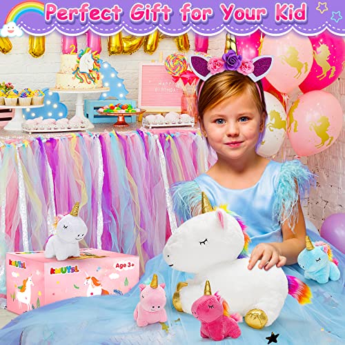 Unicorn Mommy Plush Toy Set with Baby Unicorns