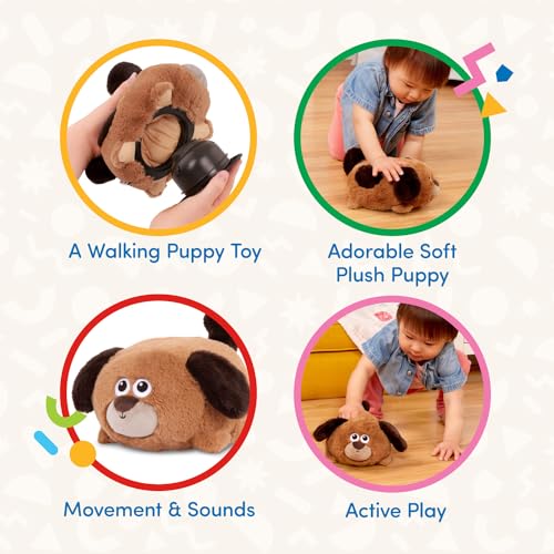 Interactive Plush Crawling Dog Toy for Toddlers