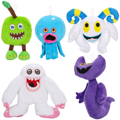 Cute Monster Plush Toys - Set of 5