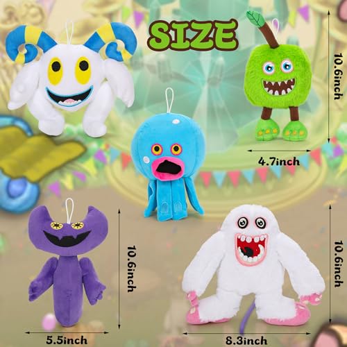 Cute Monster Plush Toys - Set of 5