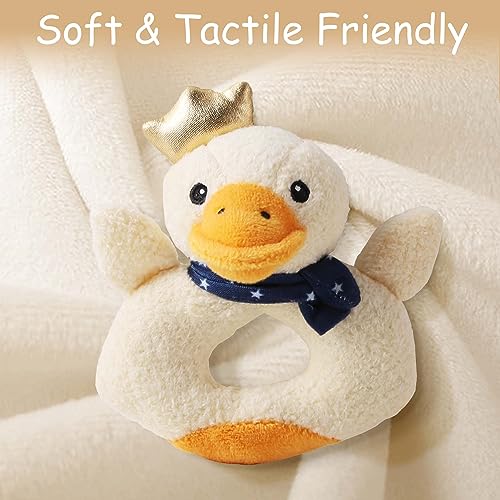 Plush Baby Rattle Farm Animal Toy Set
