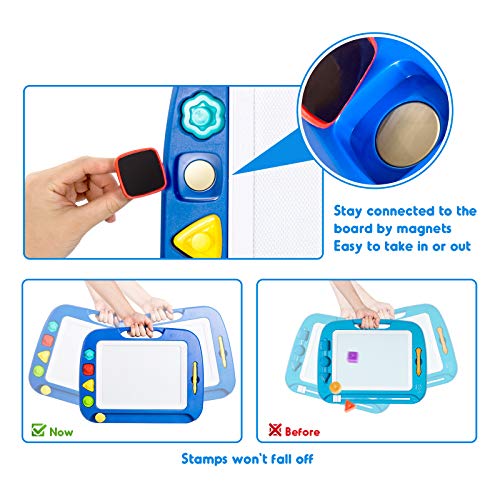 SGILE 16" Magnetic Drawing Board with Stamps