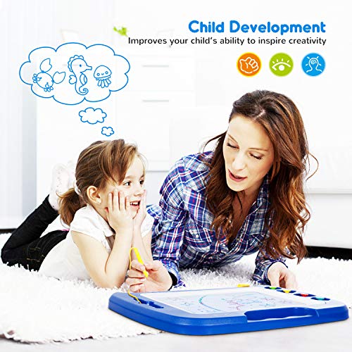 SGILE 16" Magnetic Drawing Board with Stamps