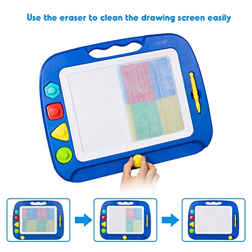 SGILE 16" Magnetic Drawing Board with Stamps