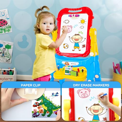4-in-1 Kids Double-Sided Magnetic Art Easel