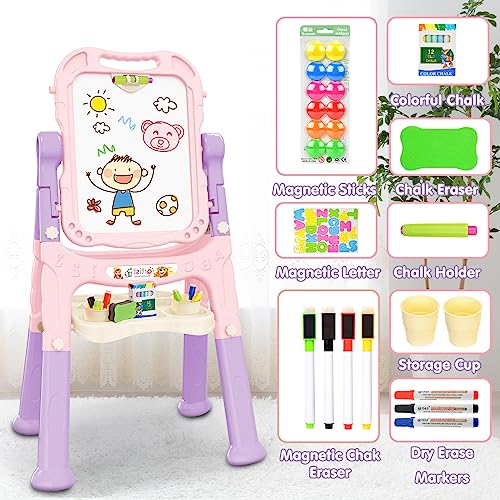 Adjustable Kids Art Easel with Magnetic Board