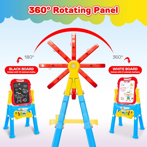 4-in-1 Kids Double-Sided Magnetic Art Easel