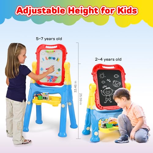 4-in-1 Kids Double-Sided Magnetic Art Easel