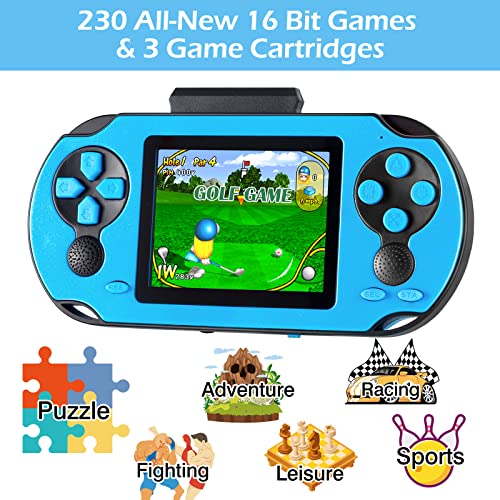16 Bit Handheld Game Console + 230 Retro Games