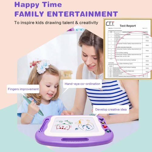 Wellchild Magnetic Drawing Board for Toddlers and Kids