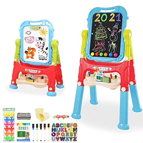 Mojitodon Adjustable Double-Sided Kids Art Easel