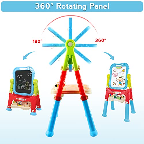 Mojitodon Adjustable Double-Sided Kids Art Easel