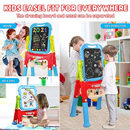 Mojitodon Adjustable Double-Sided Kids Art Easel