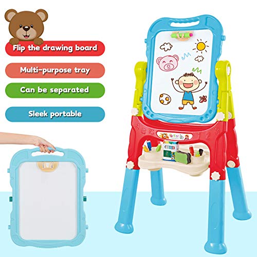 Mojitodon Adjustable Double-Sided Kids Art Easel