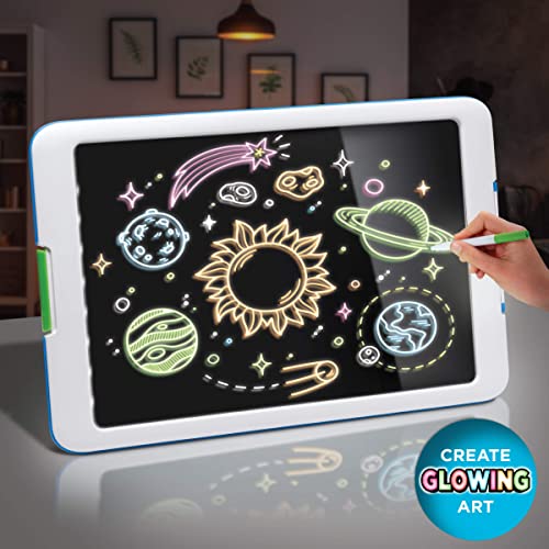 Neon Glow Drawing Easel with 6 Markers