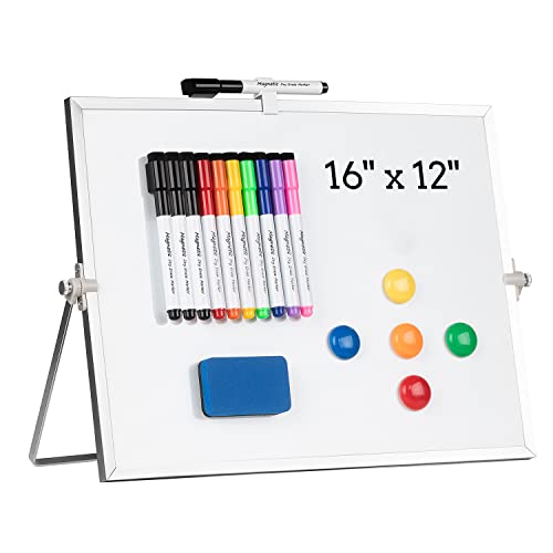 Magnetic Dry Erase Desktop Whiteboard for Kids