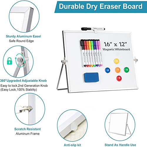 Magnetic Dry Erase Desktop Whiteboard for Kids