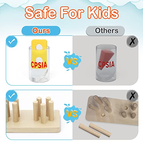 Montessori Wooden Sorting & Stacking Toys for Toddlers