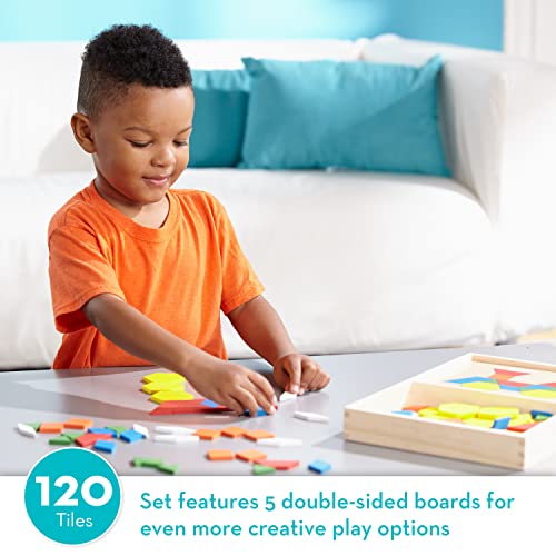 Melissa & Doug Wooden Pattern Blocks Set