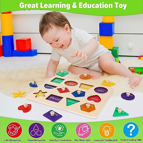 Montessori Wooden Shape Learning Puzzles for Toddlers
