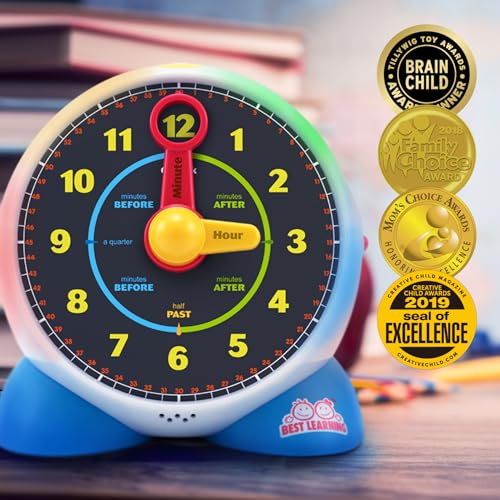 Talking Learning Clock Toy for Kids Ages 3-6