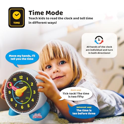 Talking Learning Clock Toy for Kids Ages 3-6