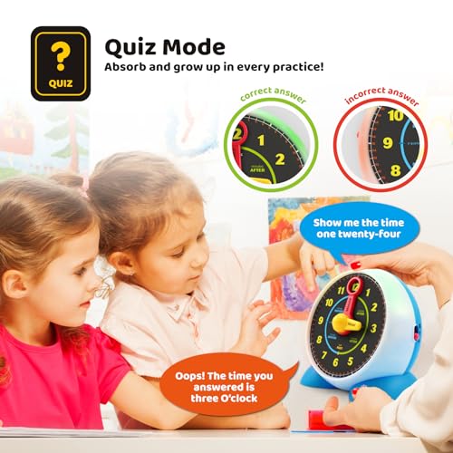 Talking Learning Clock Toy for Kids Ages 3-6