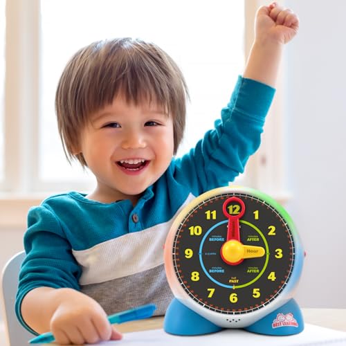 Talking Learning Clock Toy for Kids Ages 3-6
