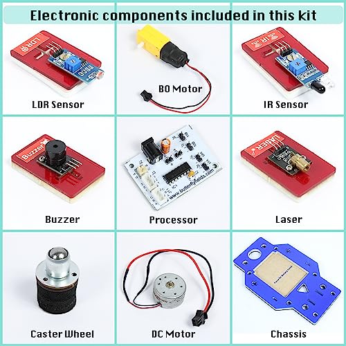STEM Robotics Kit: 10in1 Projects for Ages 8-12