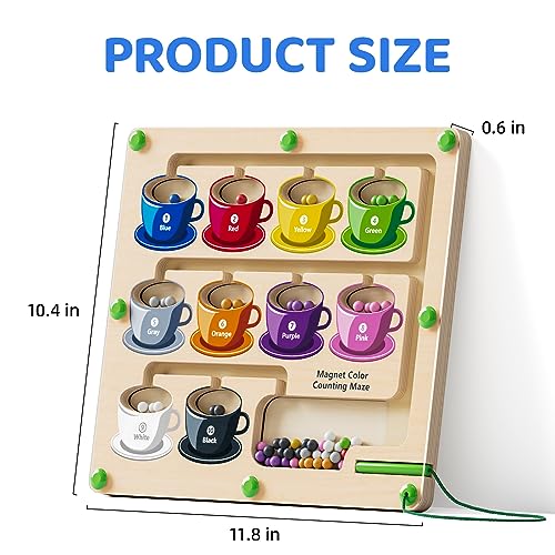 Magnetic Color & Number Maze for Toddlers