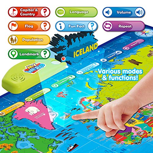 Interactive World Map for Kids - Educational Toy