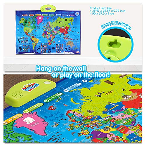 Interactive World Map for Kids - Educational Toy